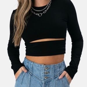 Black crop top